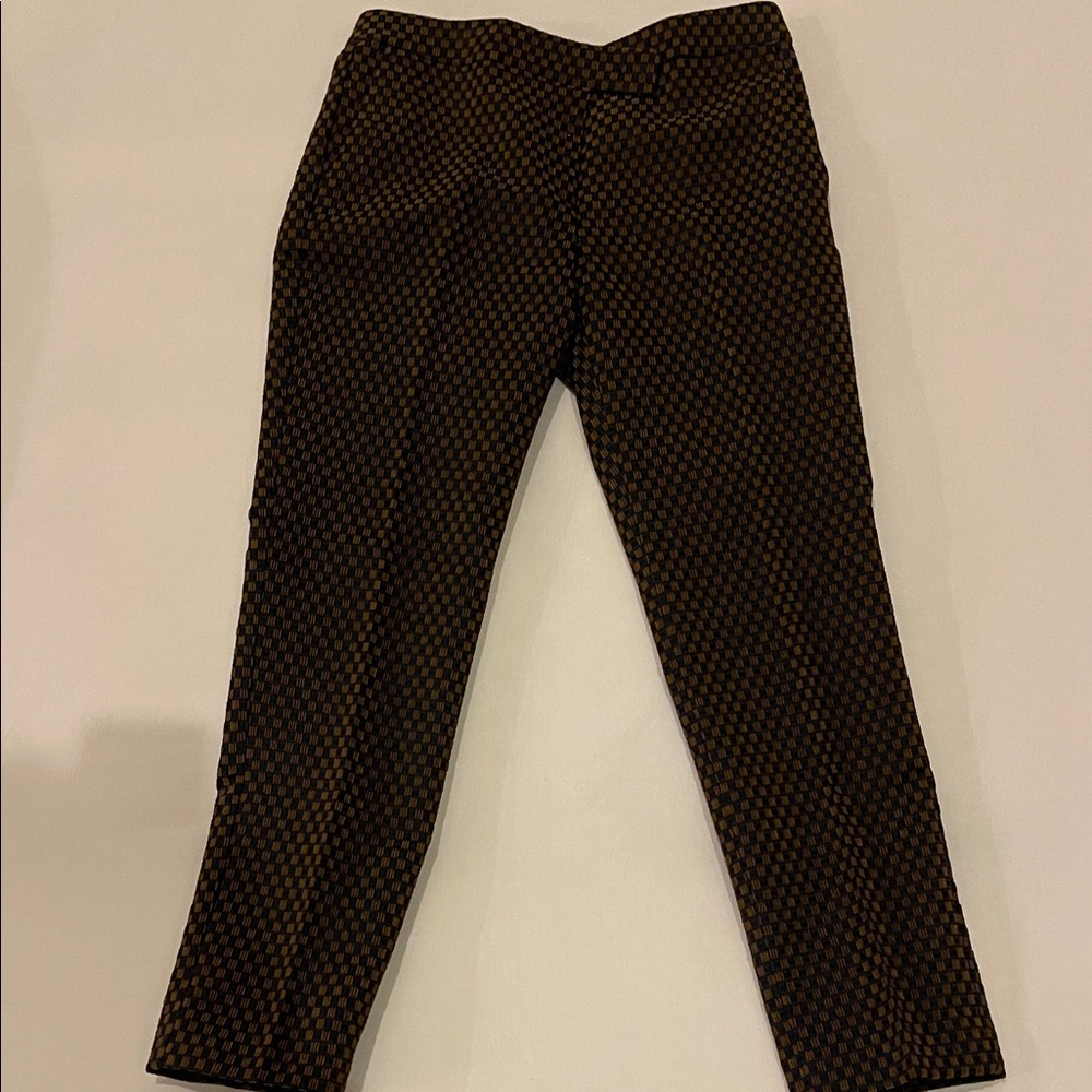 Ann Taylor Black and Brown Cropped Pants